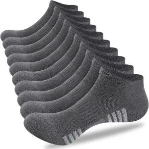 10 Pairs Mens Ankle Socks Cushioned Athletic Running Casual Low Cut Socks for Men