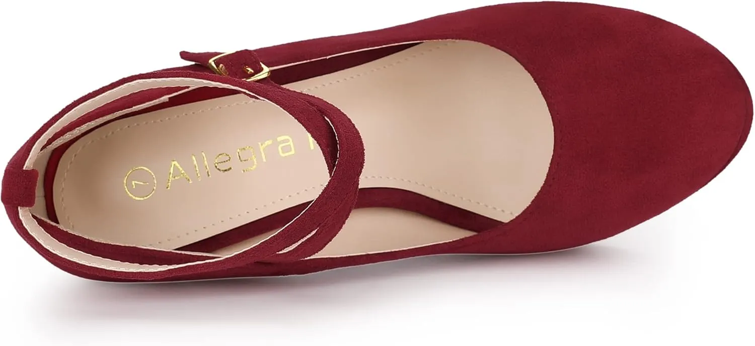 Allegra K Women's Platform Cross Strap Stiletto Heels Mary Jane Pumps