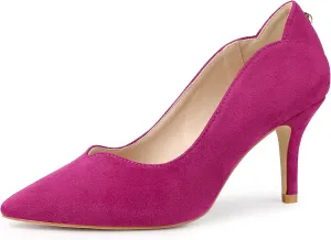 Allegra K Women's Pointed Toe Pull on Stiletto Heels Pumps