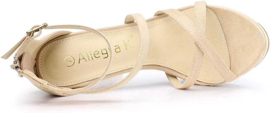 Allegra K Women's Strappy Platform Stiletto Heels Sandals