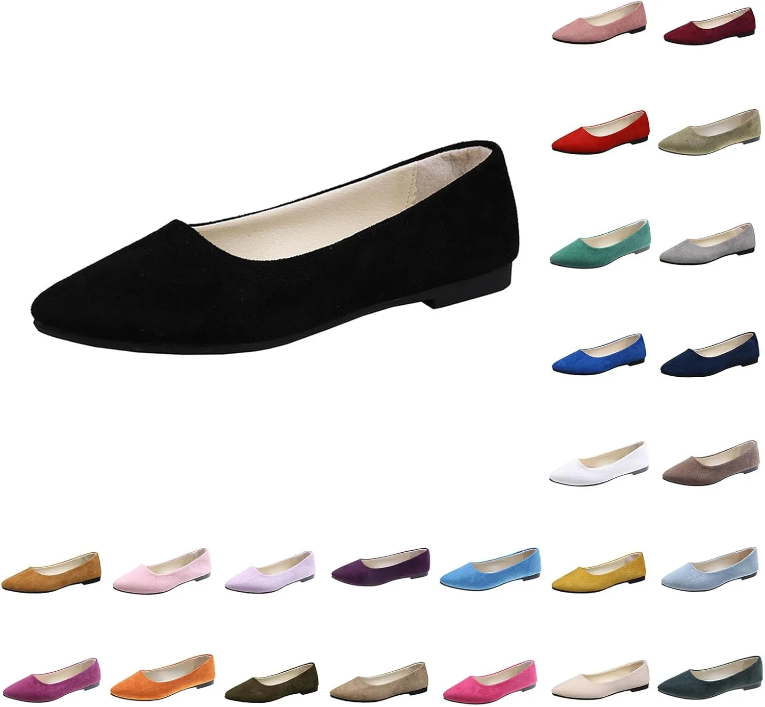 Ballet Flats Shoes for Women Dressy Comfortable Flat Pointed Toe Shoes for Women Mary Jane Shoe Womens Flats