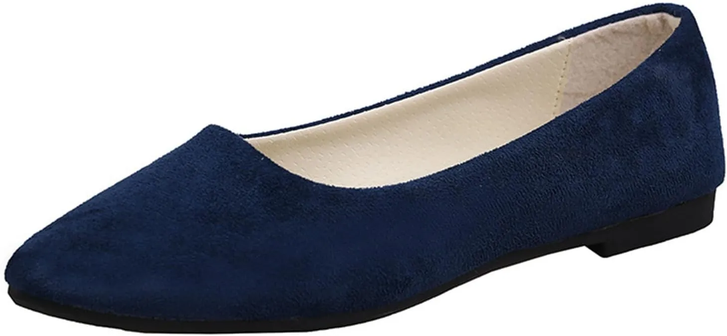 Ballet Flats Shoes for Women Dressy Comfortable Flat Pointed Toe Shoes for Women Mary Jane Shoe Womens Flats