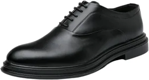 Casual Shoes for Men Leather Lace Up Business Oxford New Orthopedic Leather Shoes Mens Dress Shoes Casual Comfortable Walking Shoes Office Loafers Work Flats Gifts for Men