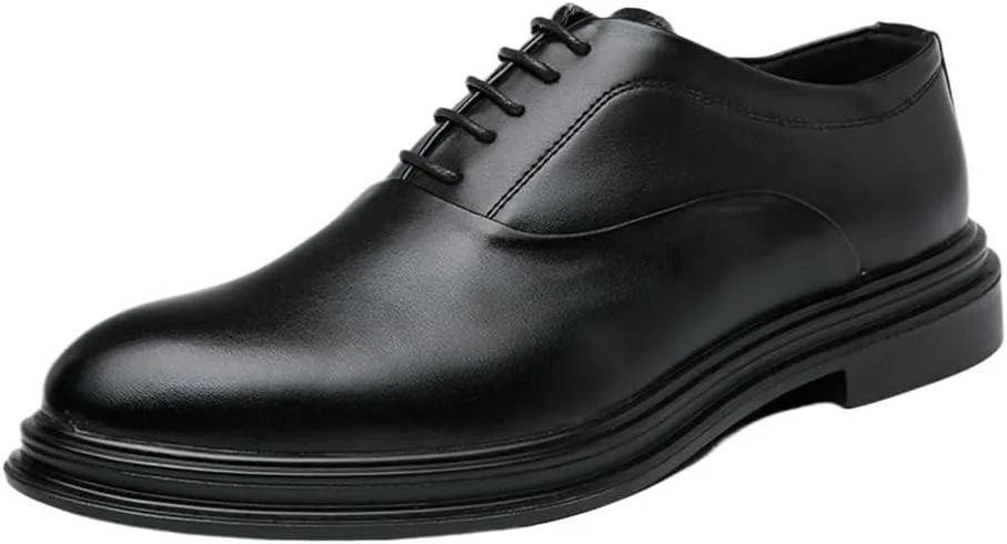 Casual Shoes for Men Leather Lace Up Business Oxford New Orthopedic Leather Shoes Mens Dress Shoes Casual Comfortable Walking Shoes Office Loafers Work Flats Gifts for Men