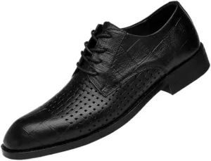 Classic Pointed Toe Oxford Shoes for Men - Formal Tuxedo Business Lace Up Dress Shoes