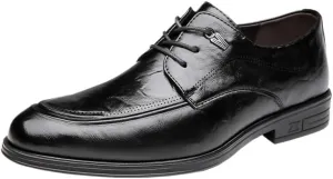Dress Oxford for Men Brogue Men Lace-Up Business Dress Shoes Man Stylish New Shoes Leather Dress Mens Casual Office Party Wedding Shoe