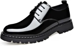 Dress Sneakers Men's Classic Oxfords Classic Lace-up Formal Oxford Shoes Genuine Leather Mens Red Dress Shoes All-Day Comfort