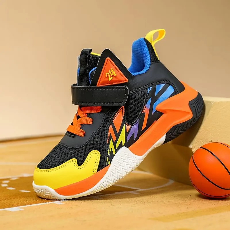 Girl's Boys Basketball Shoes Kids Fashion Comfortable Sneakers Breathable Leightweight Outdoor Sport Non Slip Shoe