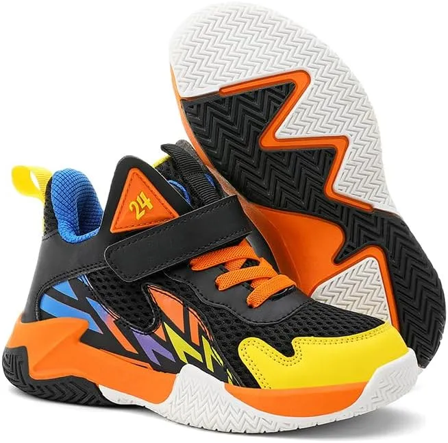 Girl's Boys Basketball Shoes Kids Fashion Comfortable Sneakers Breathable Leightweight Outdoor Sport Non Slip Shoe