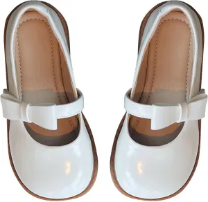 Girl's Classic Mary Jane School Uniform Dress Shoes Flats Dress Shoes Pu Leather Strap Princess Thick Non-Slip Shoes