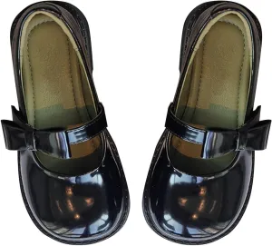 Girl's Classic Mary Jane School Uniform Dress Shoes Flats Dress Shoes Pu Leather Strap Princess Thick Non-Slip Shoes