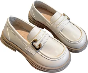 Girls Loafers Chunky Platform Classic Dress Shoes Little Kid PU Leather Rubber Sole Oxfor𝐝 School Mary Girl Shoes