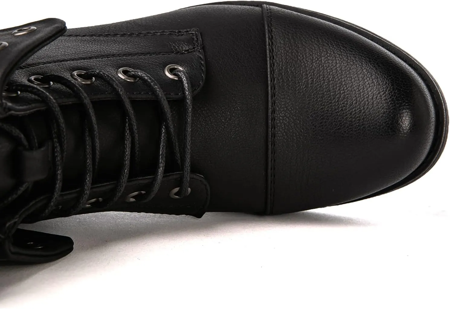 GLOBALWIN Women's Fashion Low Heels Lace Up Ankle Boots