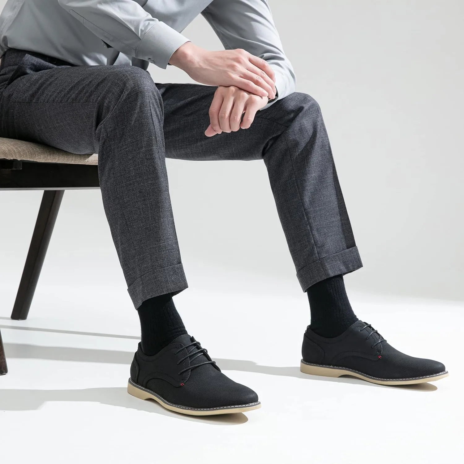 Jousen Men's Casual Dress Shoes Retro Business Classic Dress Shoes for Men