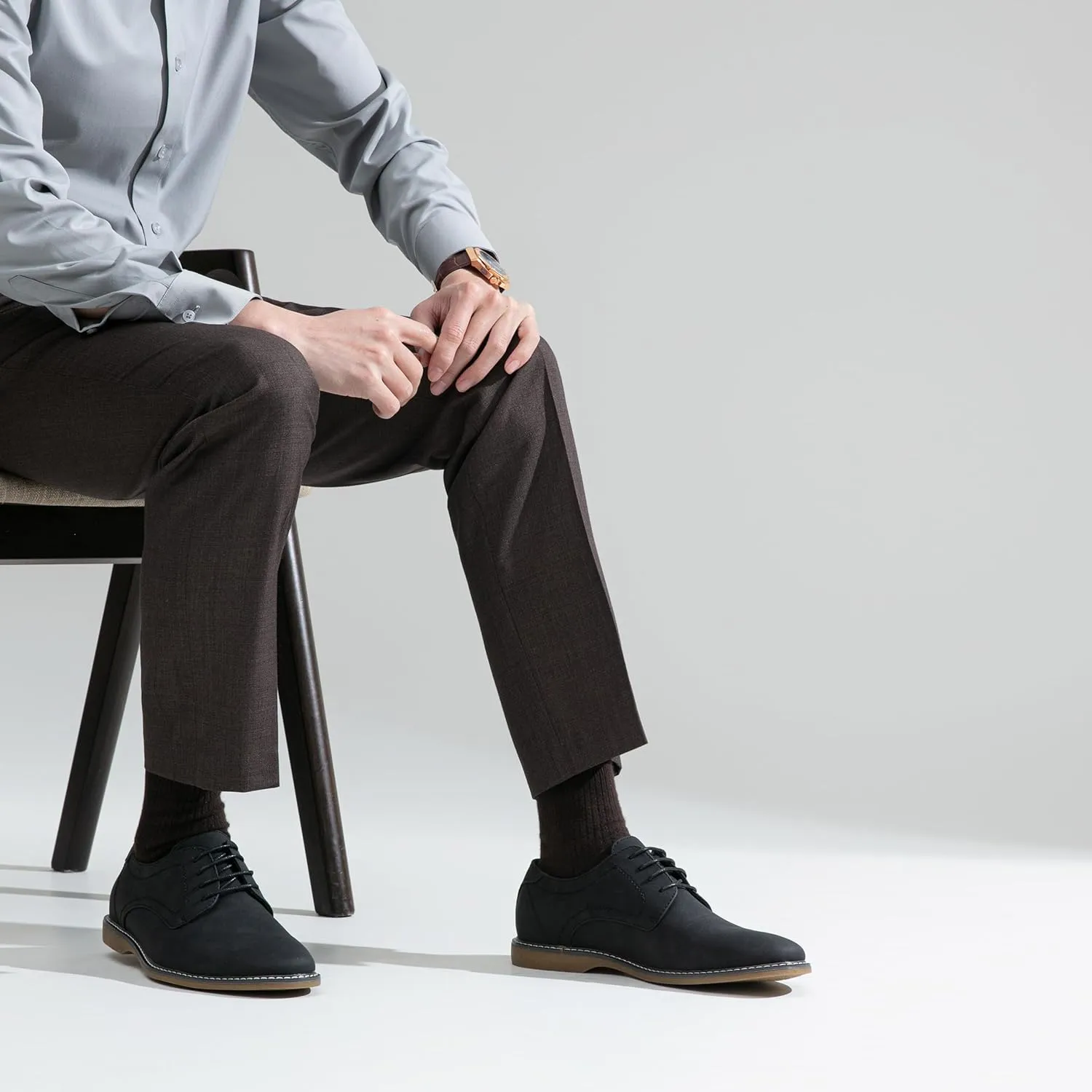 Jousen Men's Casual Dress Shoes Retro Business Classic Dress Shoes for Men