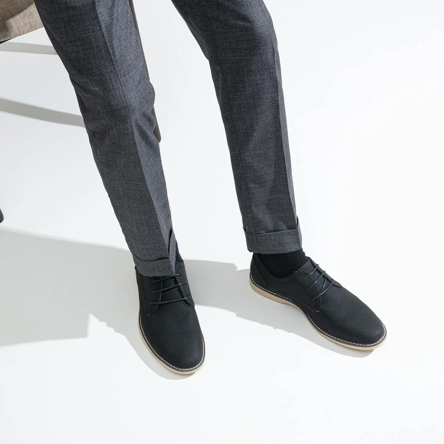 Jousen Men's Casual Dress Shoes Retro Business Classic Dress Shoes for Men