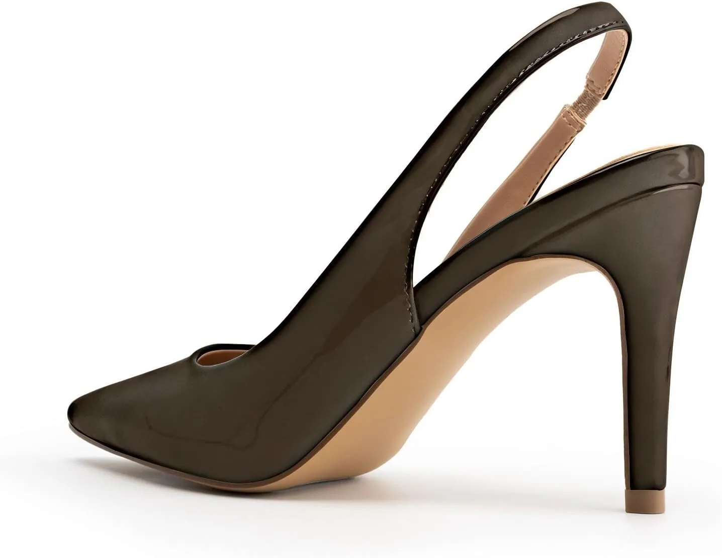 KaroNairy Stiletto Heels for Women Pointed Toe Slingback Heels Closed Toe mid Heel Wedding Dress Pumps Shoes with Buckles