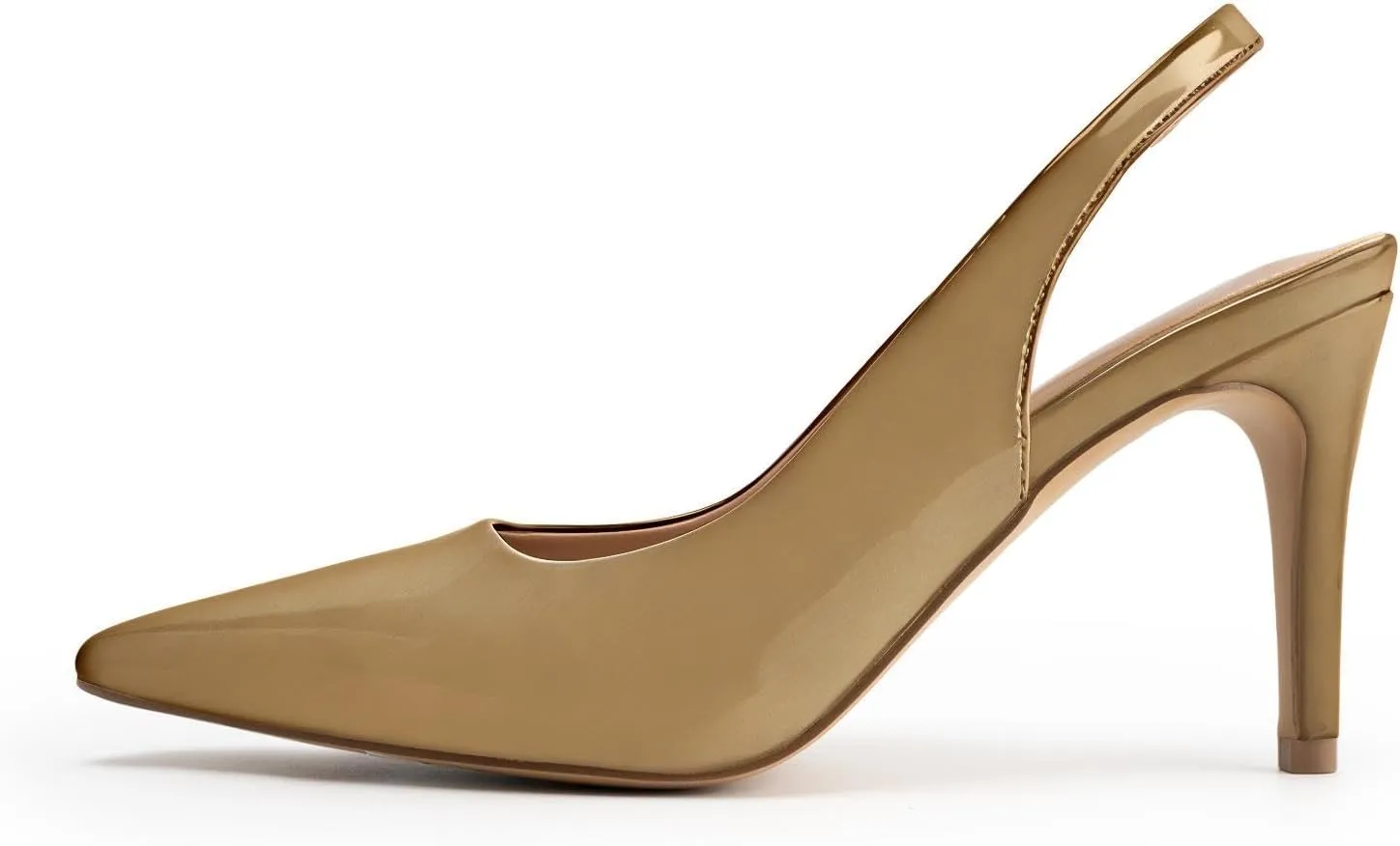 KaroNairy Stiletto Heels for Women Pointed Toe Slingback Heels Closed Toe mid Heel Wedding Dress Pumps Shoes with Buckles