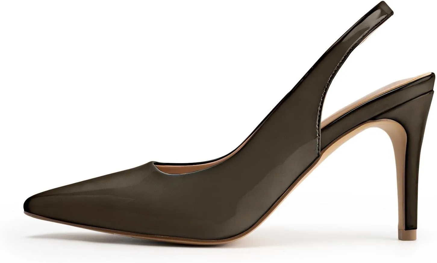 KaroNairy Stiletto Heels for Women Pointed Toe Slingback Heels Closed Toe mid Heel Wedding Dress Pumps Shoes with Buckles