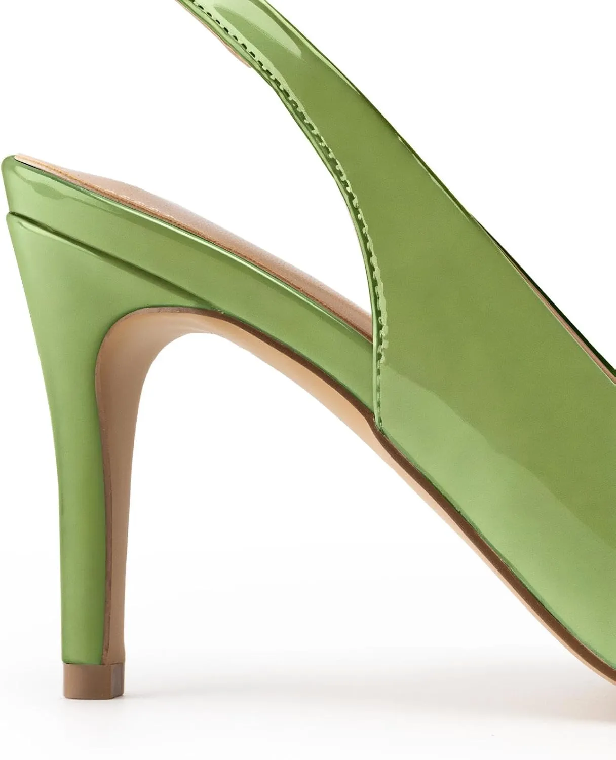 KaroNairy Stiletto Heels for Women Pointed Toe Slingback Heels Closed Toe mid Heel Wedding Dress Pumps Shoes with Buckles