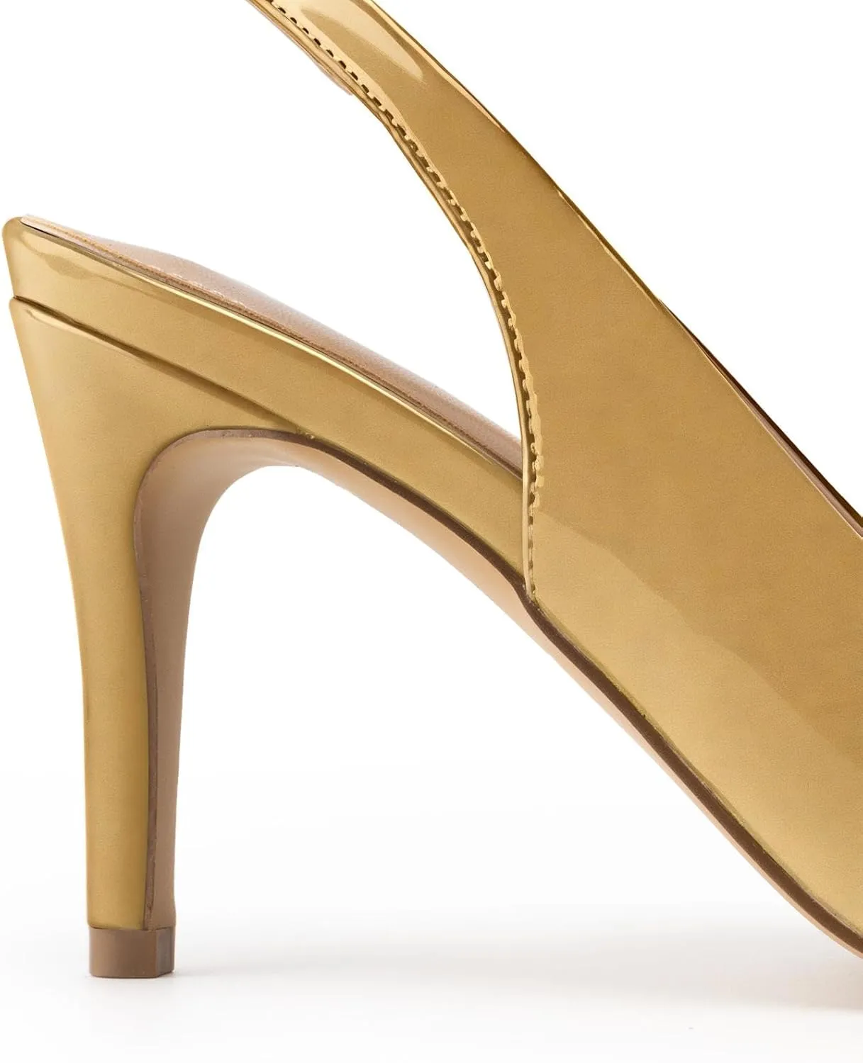 KaroNairy Stiletto Heels for Women Pointed Toe Slingback Heels Closed Toe mid Heel Wedding Dress Pumps Shoes with Buckles