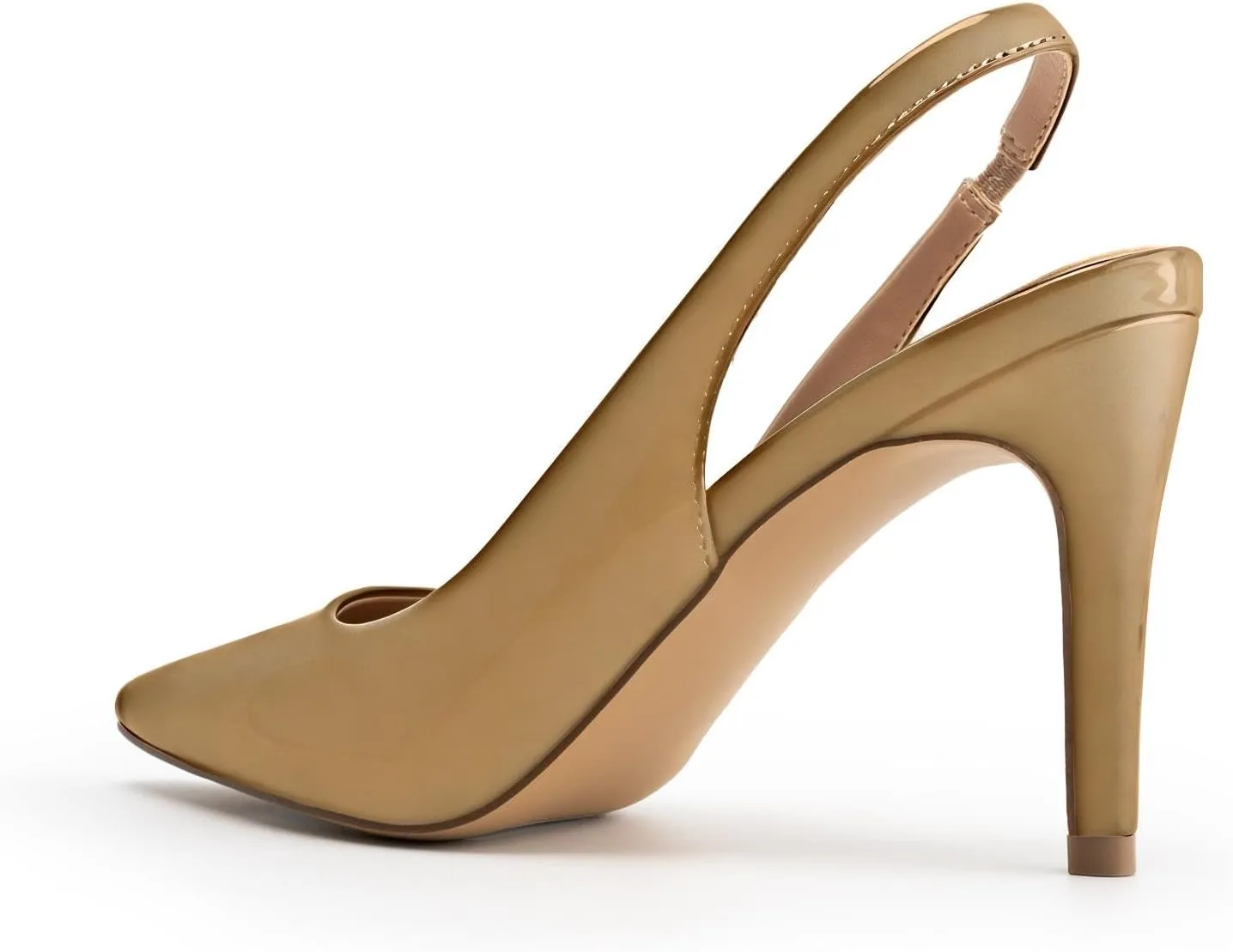 KaroNairy Stiletto Heels for Women Pointed Toe Slingback Heels Closed Toe mid Heel Wedding Dress Pumps Shoes with Buckles