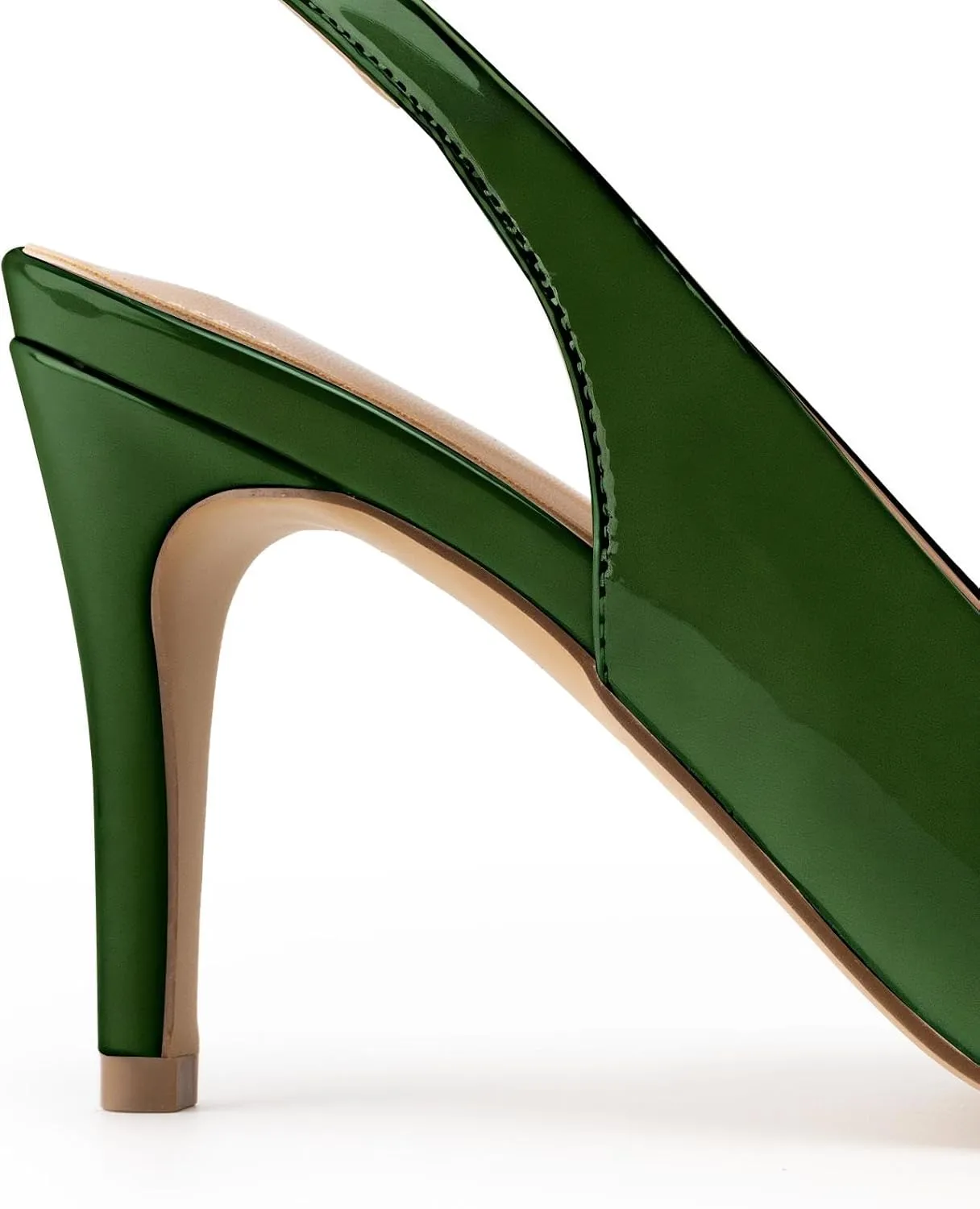 KaroNairy Stiletto Heels for Women Pointed Toe Slingback Heels Closed Toe mid Heel Wedding Dress Pumps Shoes with Buckles