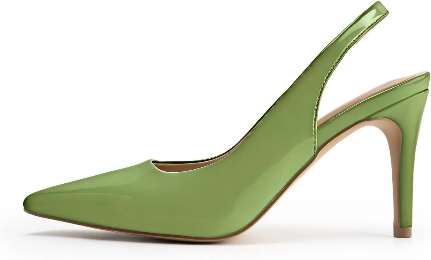 KaroNairy Stiletto Heels for Women Pointed Toe Slingback Heels Closed Toe mid Heel Wedding Dress Pumps Shoes with Buckles