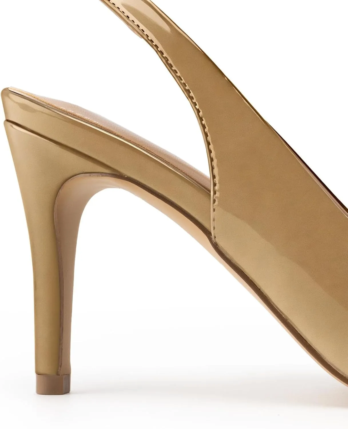 KaroNairy Stiletto Heels for Women Pointed Toe Slingback Heels Closed Toe mid Heel Wedding Dress Pumps Shoes with Buckles