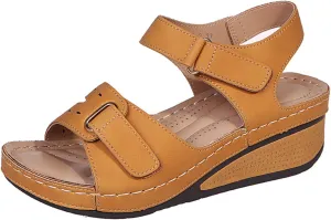 Lausiuoe Orthopedic Sandals For Women Plantar Fasciitis Arch Heel Support Dressy Summer Orthotic Slide Casual Walking Shoes