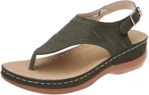 Lausiuoe Orthopedic Sandals For Women Plantar Fasciitis Arch Heel Support Orthotic Comfort Flip Flops Summer Walking Shoes