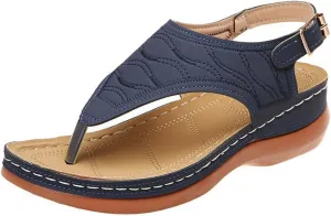 Lausiuoe Orthopedic Sandals For Women Plantar Fasciitis Arch Heel Support Orthotic Comfort Flip Flops Summer Walking Shoes