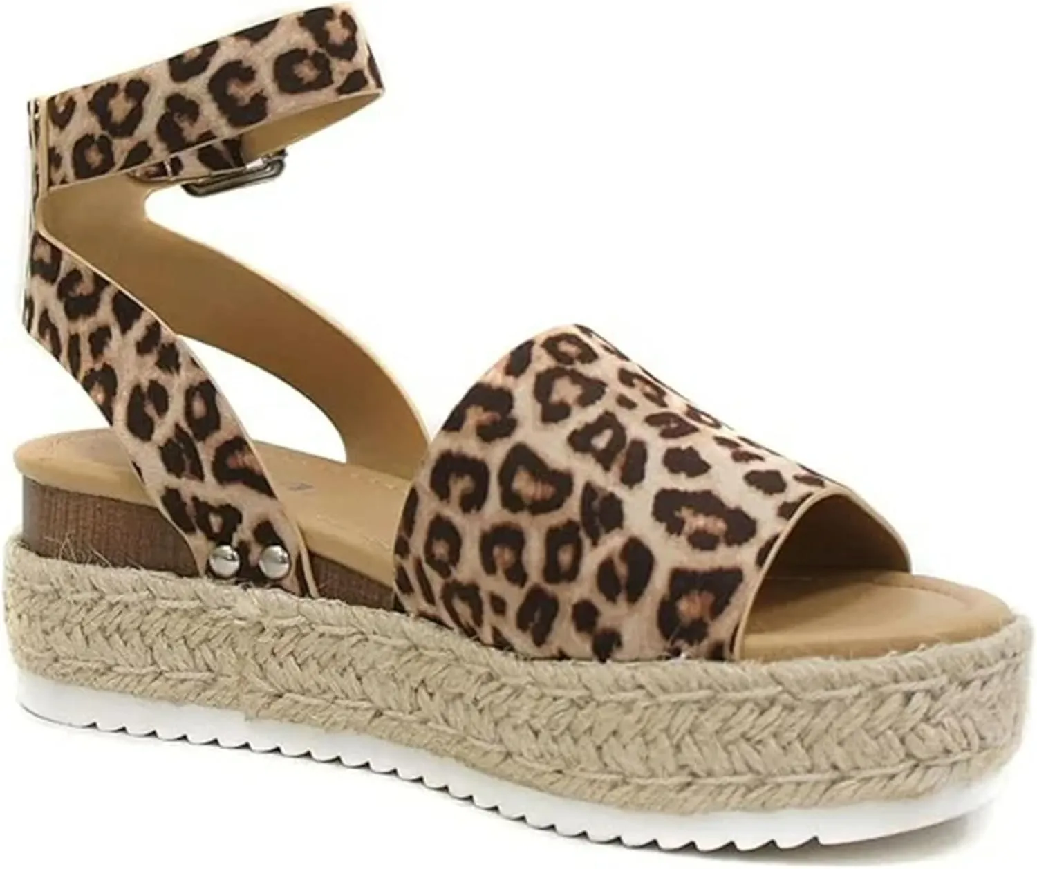 Lausiuoe Wedge Sandals For Women Dressy Summer Platform Sandals Ankle Strap Open Toe Espadrilles Casual Strappy Dress Shoes