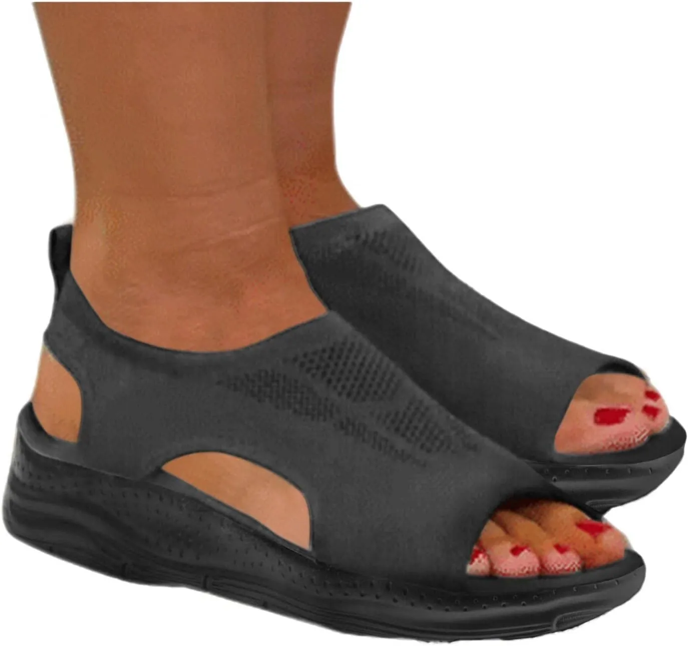 Lausiuoe Womens Sandals Comfortable Dressy Arch Support Orthotic Flip Flops Summer Sandals Flat Feet Orthopedic Walking Shoes