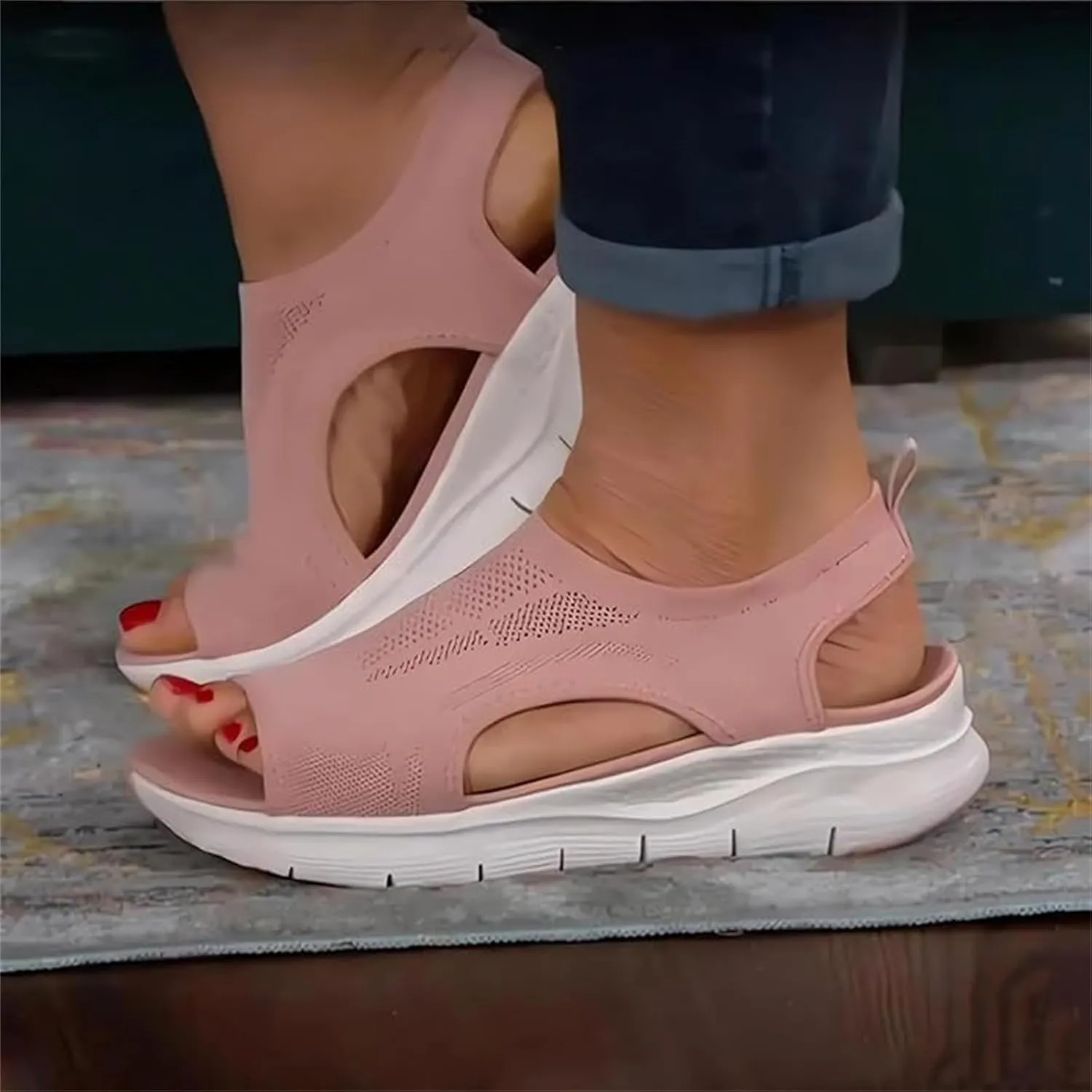 Lausiuoe Womens Sandals Comfortable Dressy Arch Support Orthotic Flip Flops Summer Sandals Flat Feet Orthopedic Walking Shoes