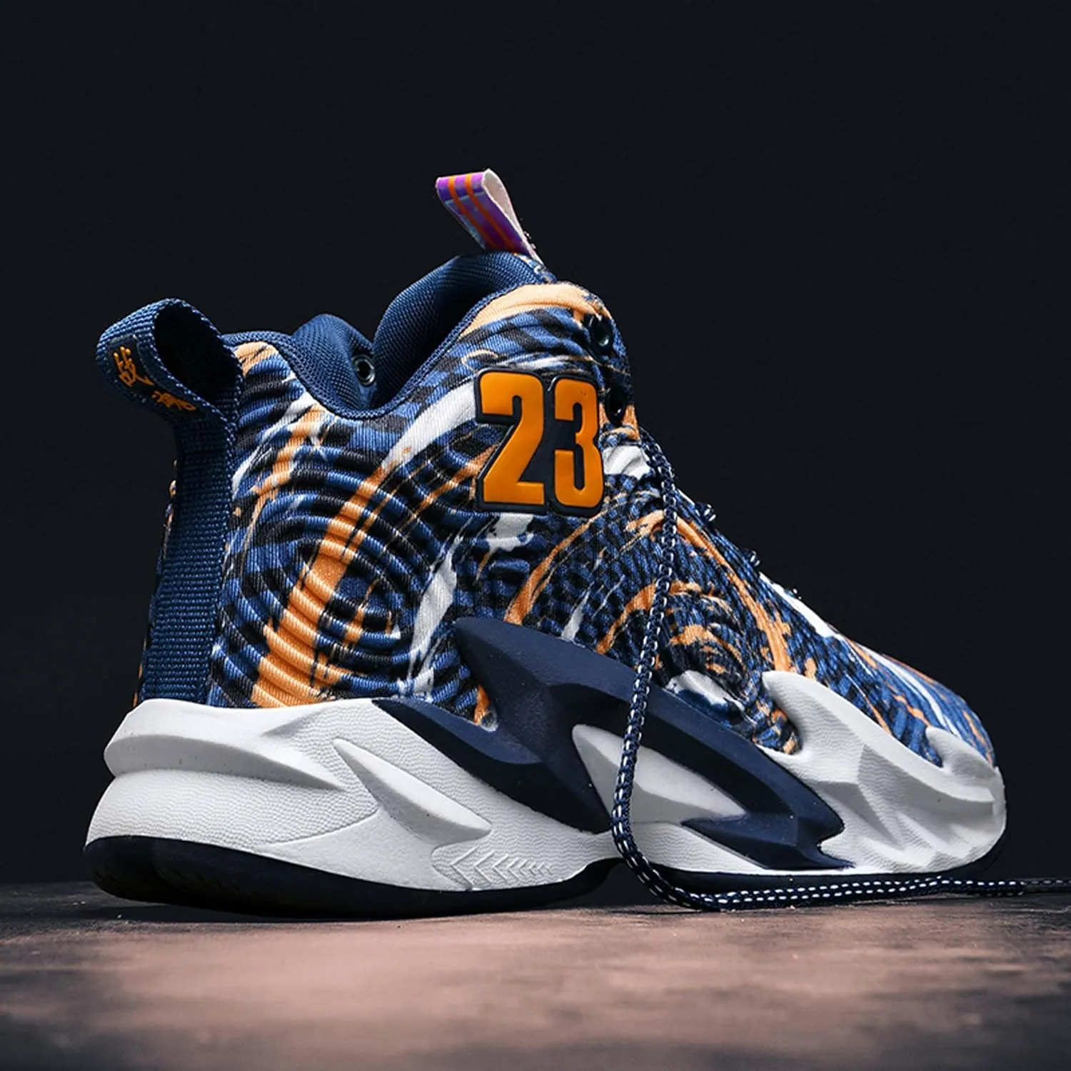 Men's Basketball Shoes,Mesh Fabric Upper,Comfortable and Breathable Soft,Combat Basketball Shoes,Indoor and Outdoor Basketball Shoes,Street Basketball Shoes,High Top Sneakers Running Shoes