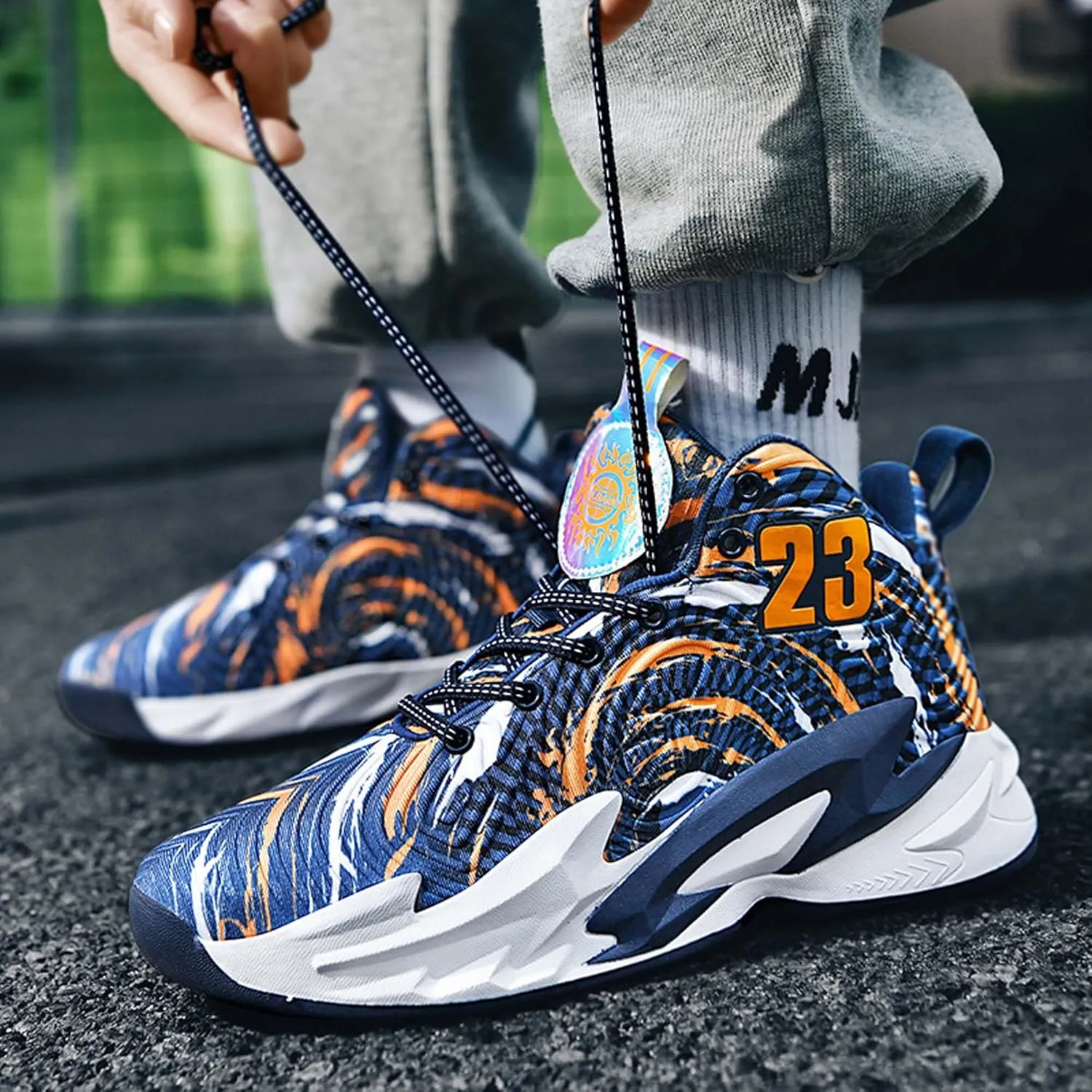 Men's Basketball Shoes,Mesh Fabric Upper,Comfortable and Breathable Soft,Combat Basketball Shoes,Indoor and Outdoor Basketball Shoes,Street Basketball Shoes,High Top Sneakers Running Shoes
