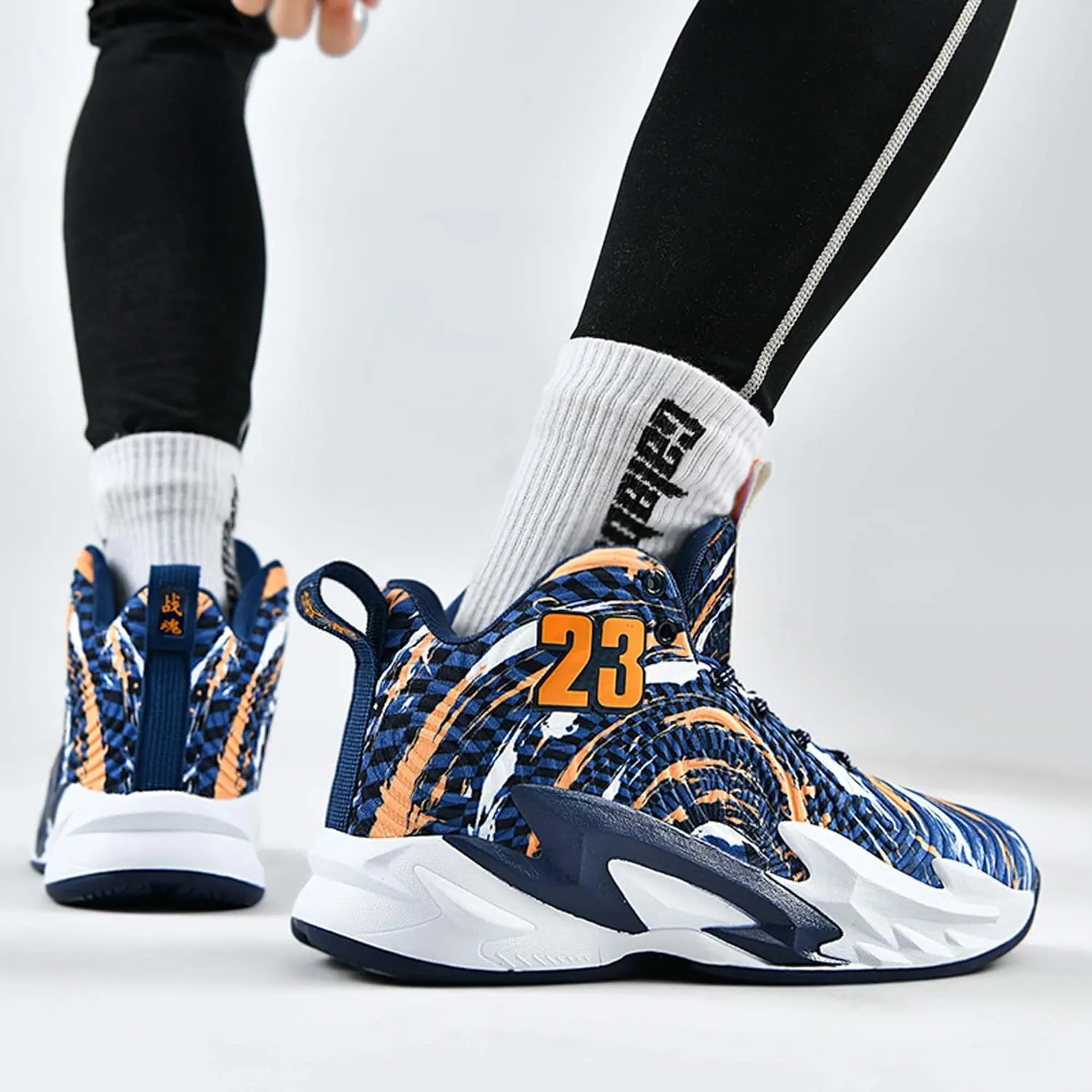 Men's Basketball Shoes,Mesh Fabric Upper,Comfortable and Breathable Soft,Combat Basketball Shoes,Indoor and Outdoor Basketball Shoes,Street Basketball Shoes,High Top Sneakers Running Shoes