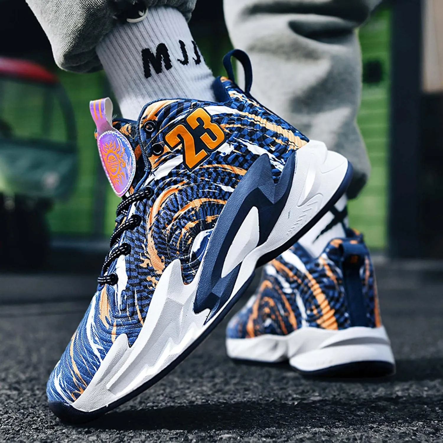 Men's Basketball Shoes,Mesh Fabric Upper,Comfortable and Breathable Soft,Combat Basketball Shoes,Indoor and Outdoor Basketball Shoes,Street Basketball Shoes,High Top Sneakers Running Shoes