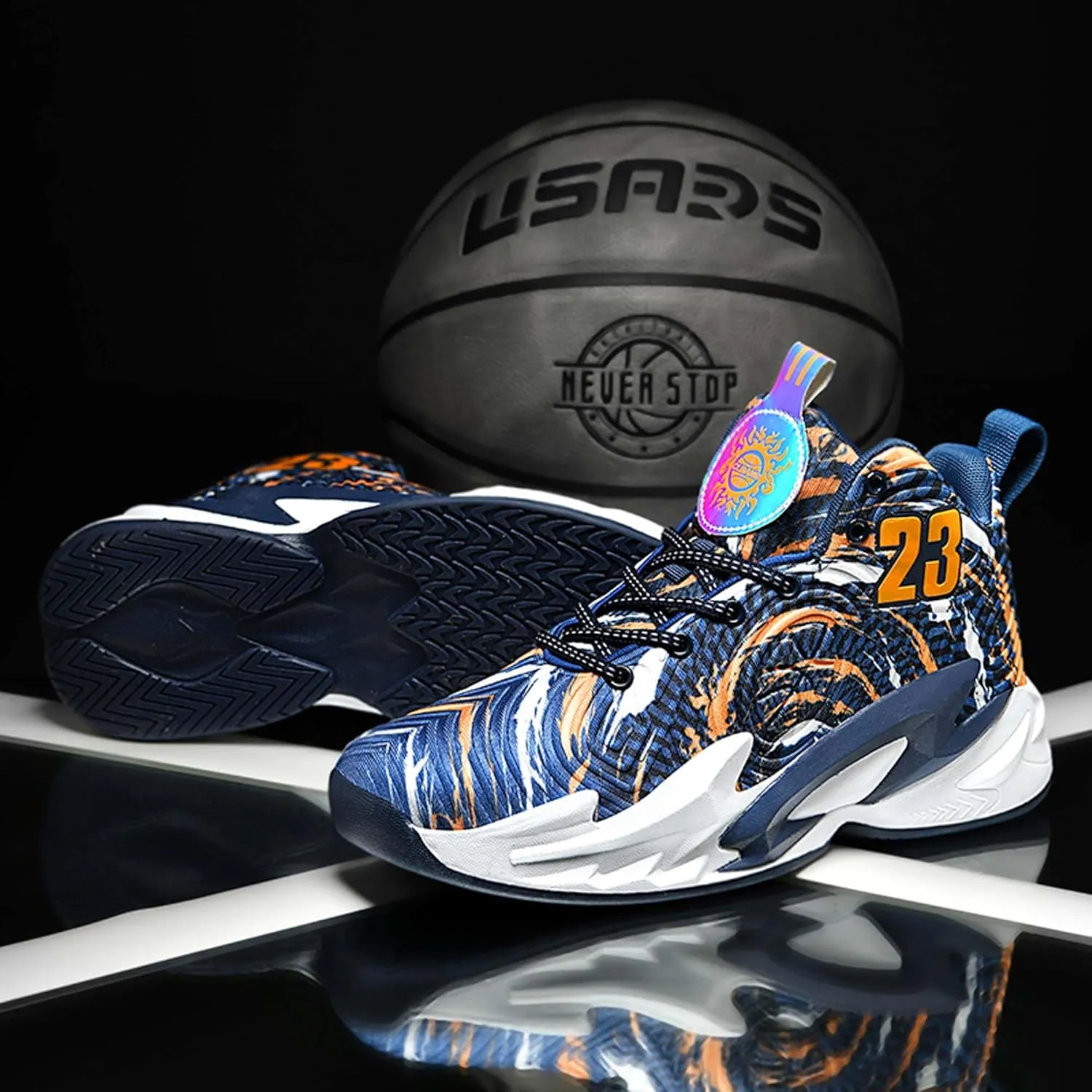 Men's Basketball Shoes,Mesh Fabric Upper,Comfortable and Breathable Soft,Combat Basketball Shoes,Indoor and Outdoor Basketball Shoes,Street Basketball Shoes,High Top Sneakers Running Shoes