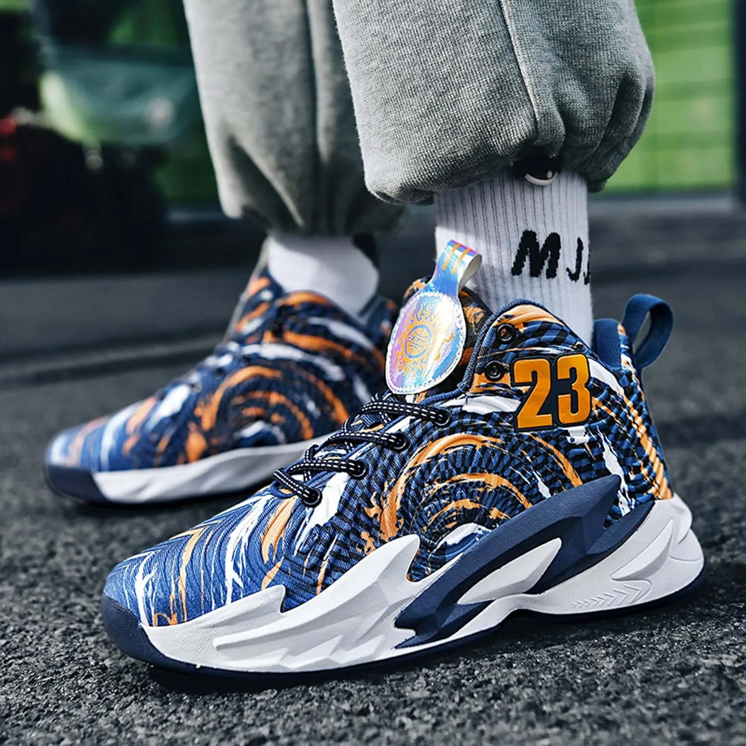 Men's Basketball Shoes,Mesh Fabric Upper,Comfortable and Breathable Soft,Combat Basketball Shoes,Indoor and Outdoor Basketball Shoes,Street Basketball Shoes,High Top Sneakers Running Shoes