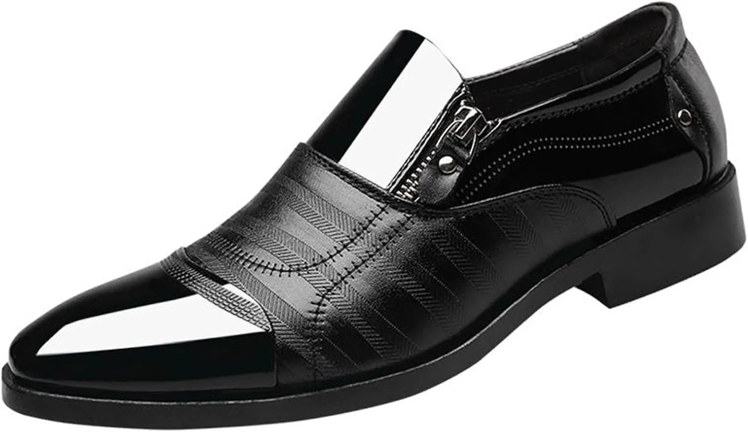 Mens Business Casual Comfort Shoes Classical Style Men's Breathable Hollow Business Men's Dress Shoes Size 11 Black