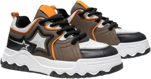 Mens Casual Shoes, Comfortable Non-Slip, Breathable Walking Shoes, Fashion Colorblocking Design, Suitable for Outdoor Activities