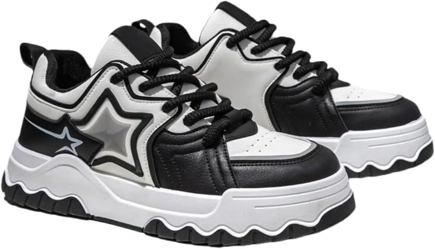 Mens Casual Shoes, Comfortable Non-Slip, Breathable Walking Shoes, Fashion Colorblocking Design, Suitable for Outdoor Activities