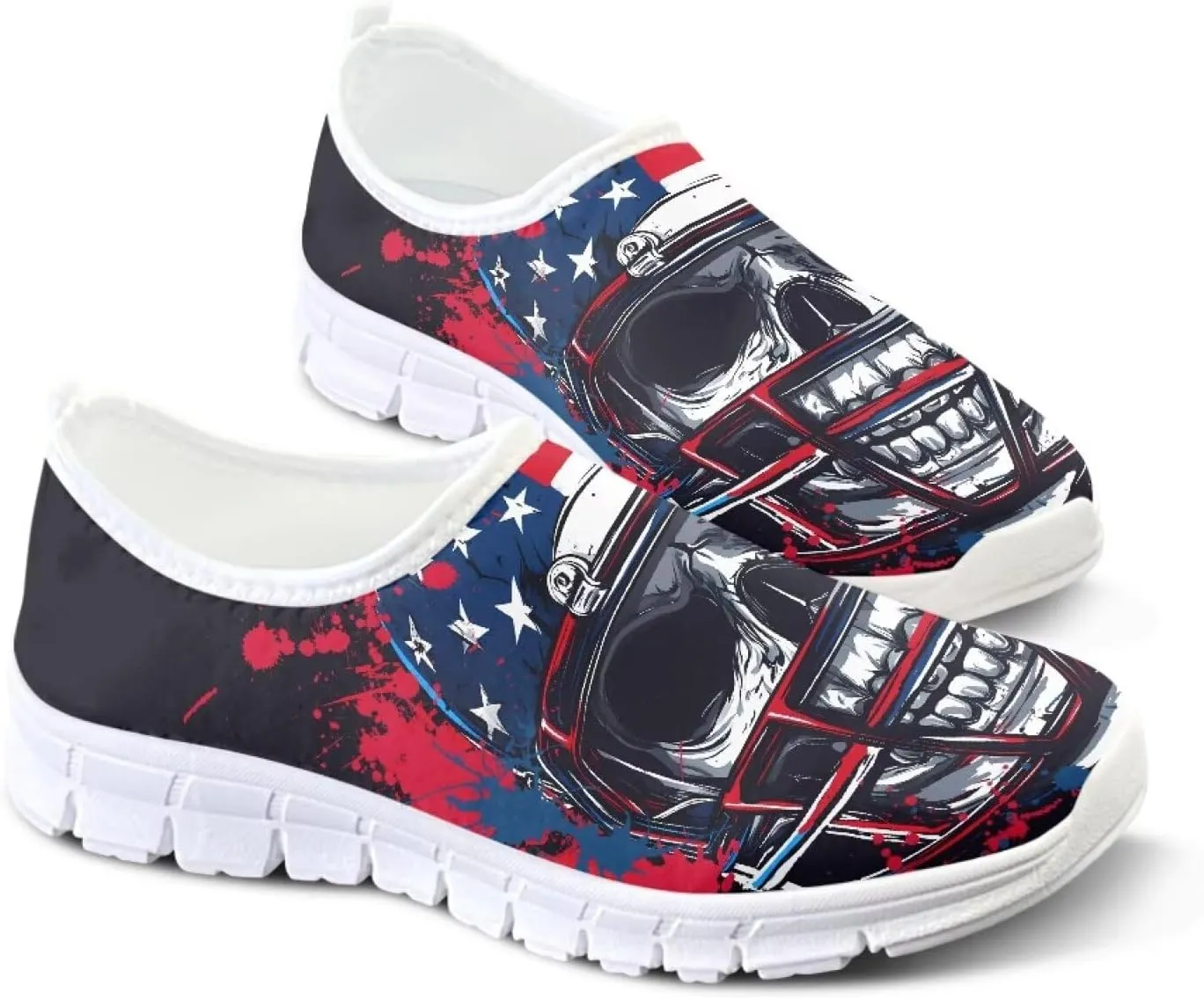 Men's Casual Slip On Shoes for Men Fashion Comfortable Non Slip Tennis Sneakers Outdoor All Seasons White Sole
