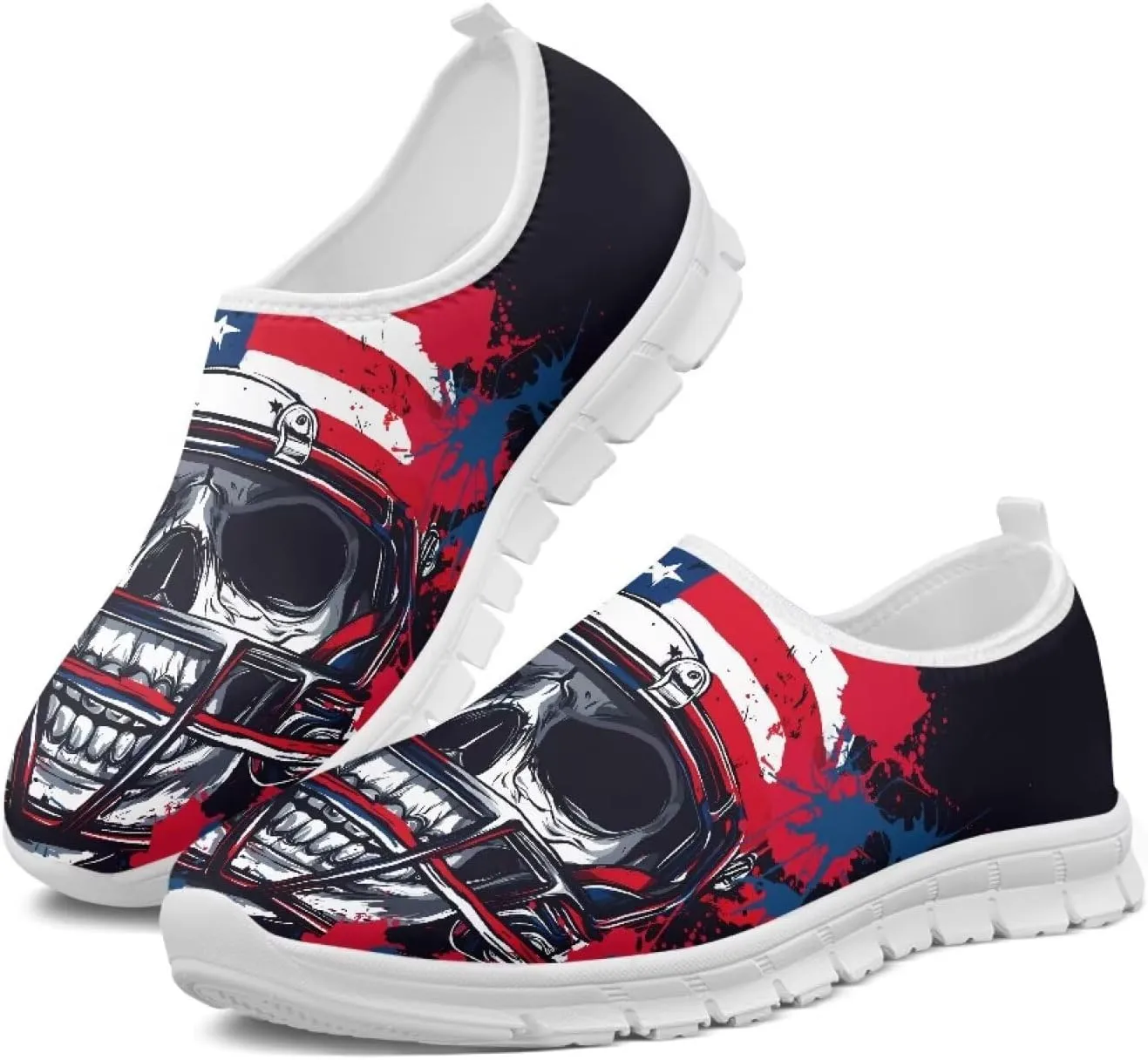 Men's Casual Slip On Shoes for Men Fashion Comfortable Non Slip Tennis Sneakers Outdoor All Seasons White Sole