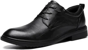 Mens Classic Casual Dress Shoes Men's Breathable Business Formal Lace Up Oxford Wedding Tuxedo Shoes
