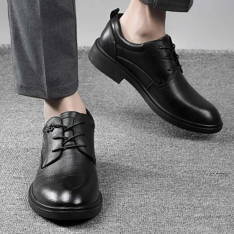 Mens Classic Casual Dress Shoes Men's Breathable Business Formal Lace Up Oxford Wedding Tuxedo Shoes