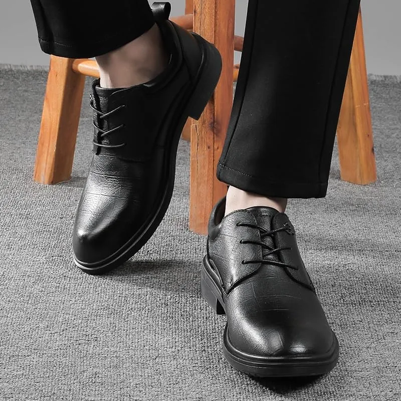 Mens Classic Casual Dress Shoes Men's Breathable Business Formal Lace Up Oxford Wedding Tuxedo Shoes