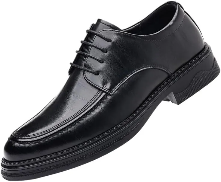 Men's Classic Pointed Toe Derby Shoes - Elegant Gradient Design Tuxedo Oxford Shoes for Weddings & Business